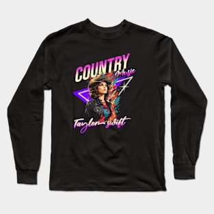 taylor//retro vector neon Long Sleeve T-Shirt